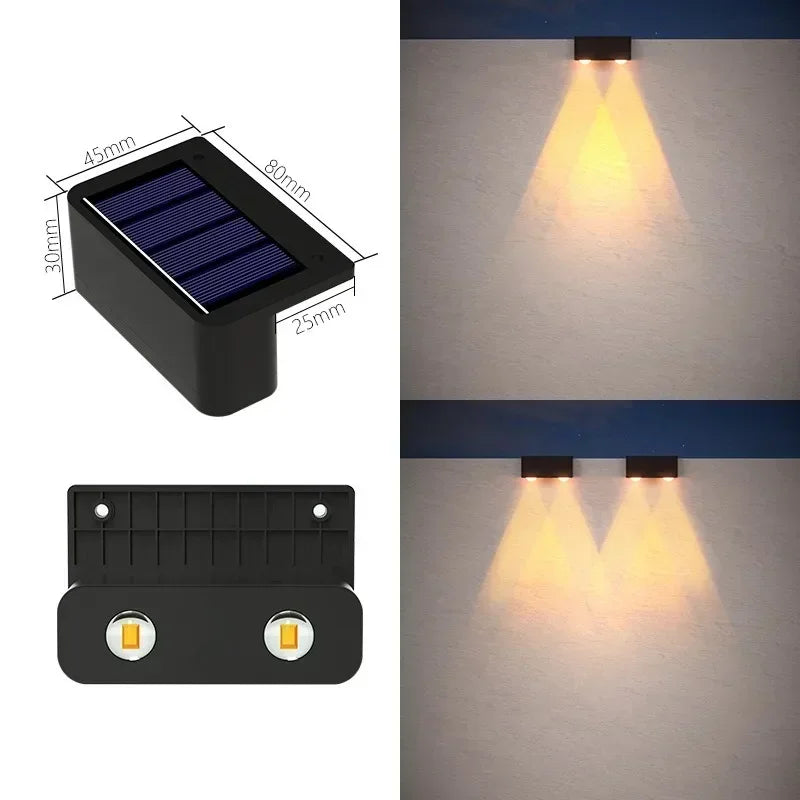 Waterproof Solar Wall Lights for Garden, Fence & Pathway Decor