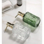 400ML Clear Glass Soap Dispenser Refillable Hand Wash & Sanitizer Bottle