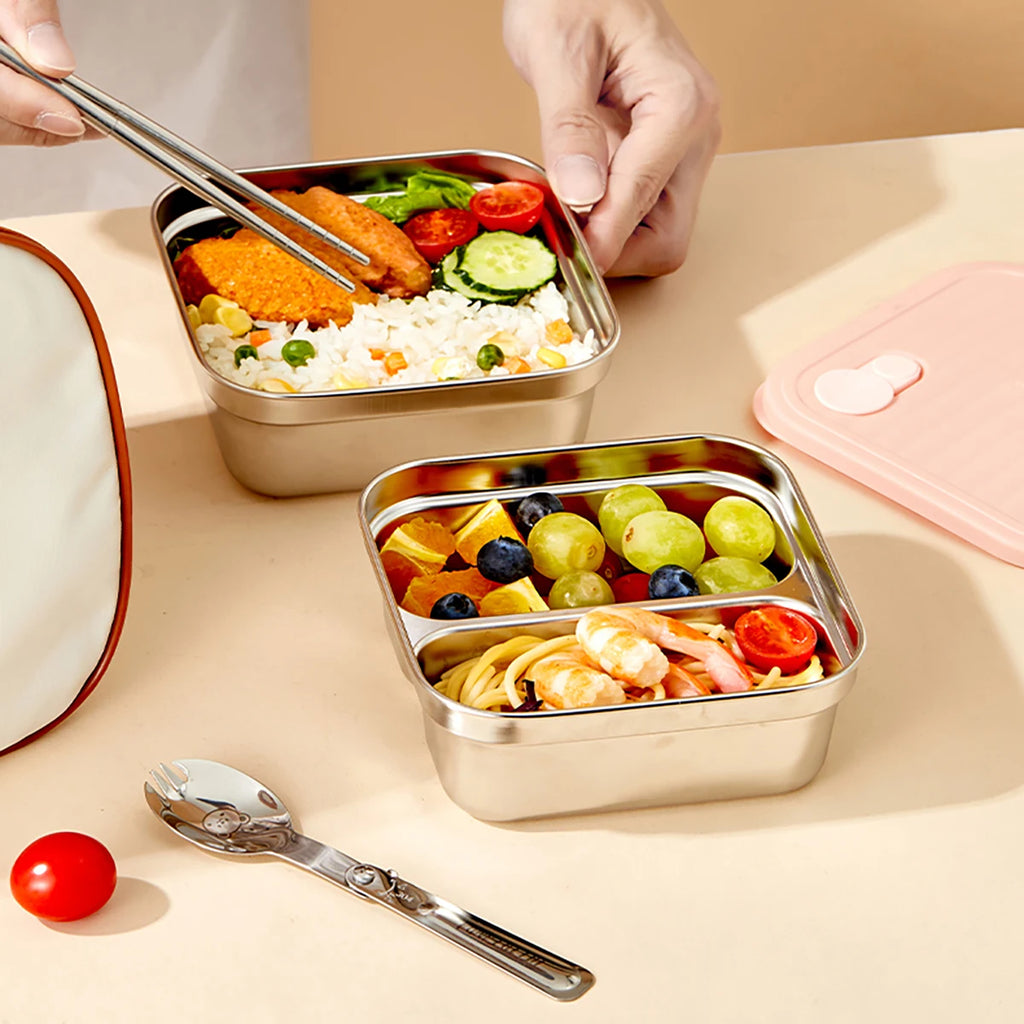 WORTHBUY 304 Stainless Steel Lunch Box Leakproof Stackable Food Container