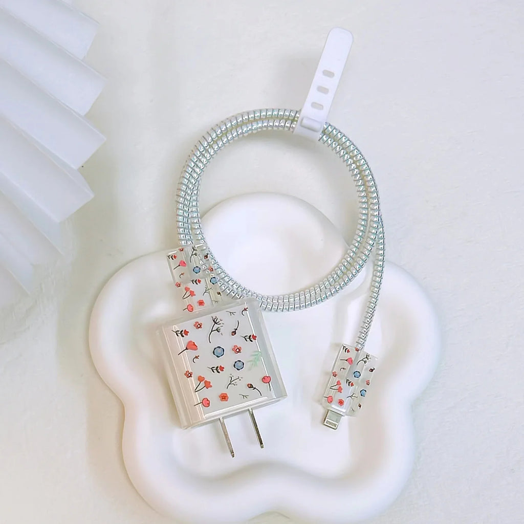 Cute Tulip Fast Charger Protector for iPhone 18W-20W