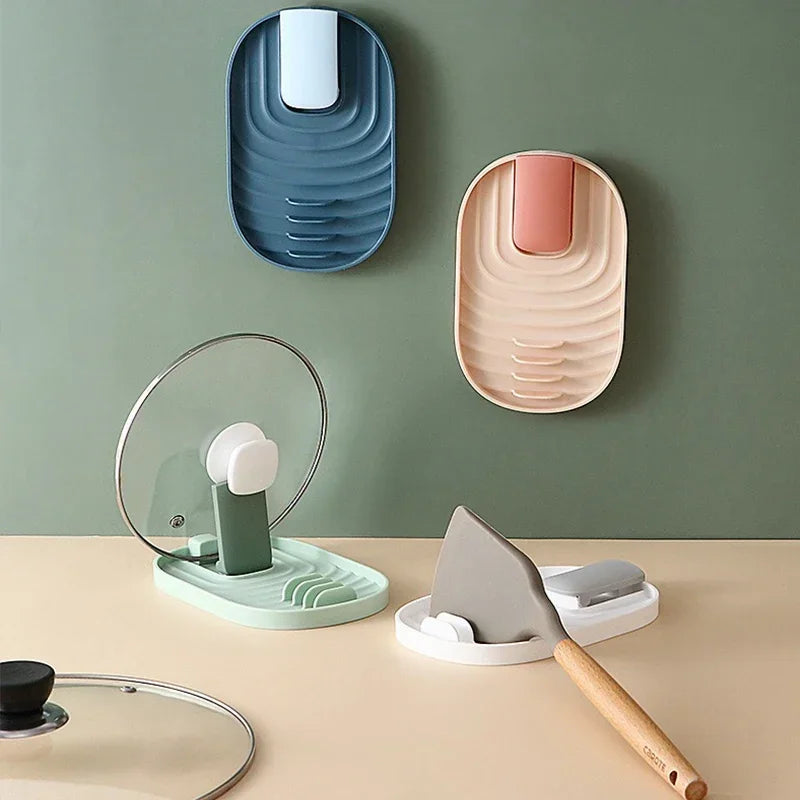 Foldable Spoon Rest & Pot Lid Holder Kitchen Organizer