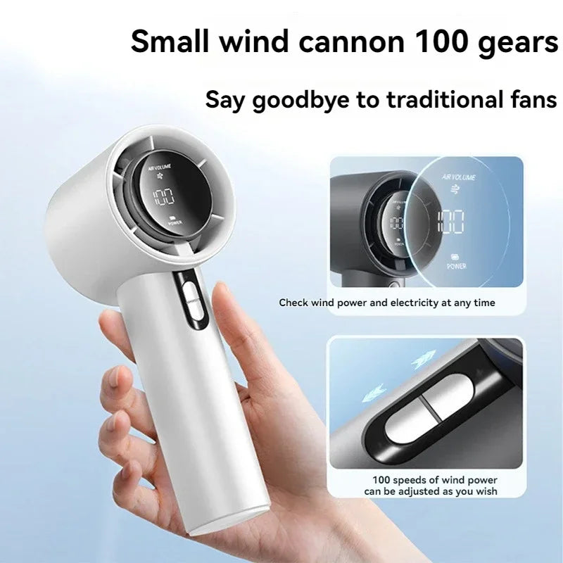 Lenovo 3000mAh Handheld Fan UK 100-Speed USB Rechargeable