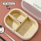 WORTHBUY 3 Grid Lunch Box Microwave Safe Detachable Bento Container