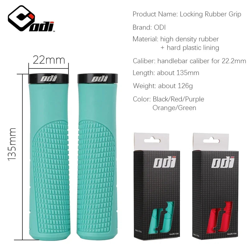 ODI Lock-On MTB Handlebar Grips 22.2mm Anti-Slip Rubber Ergonomic