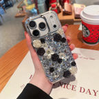 Luxury Bling Diamond Flower Case for iPhone 17 16 15 14 13 12 Pro Max