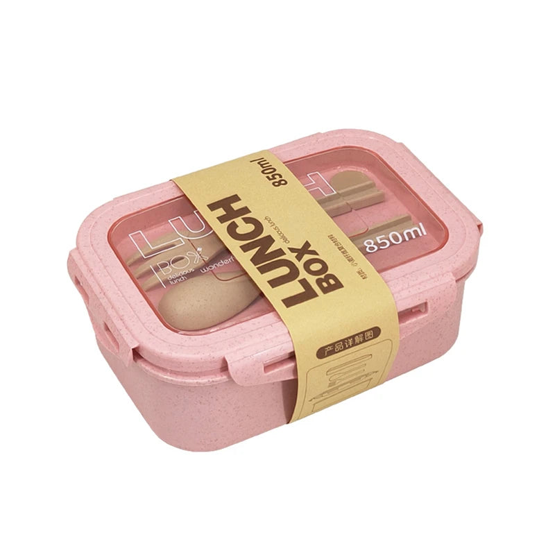 850ML Divided Lunch Box Microwave Safe Bento Food Storage Container