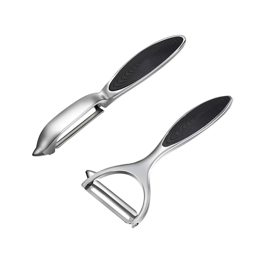 Stainless Steel Vegetable Peeler & Shredder – 2-in-1 Kitchen Grater Tool