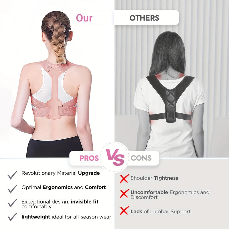 Invisible Posture Corrector Belt Adjustable Back Brace Support