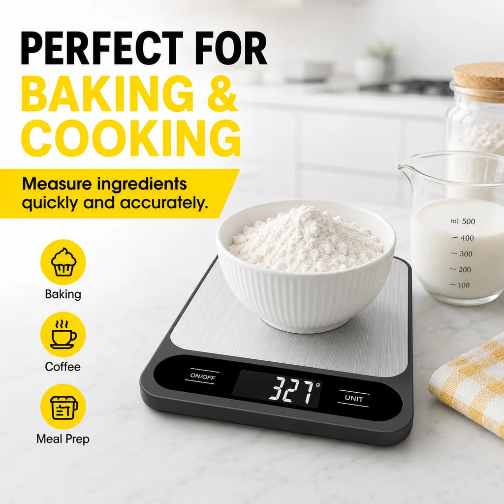 10KG Digital Kitchen Scale Stainless Steel LCD