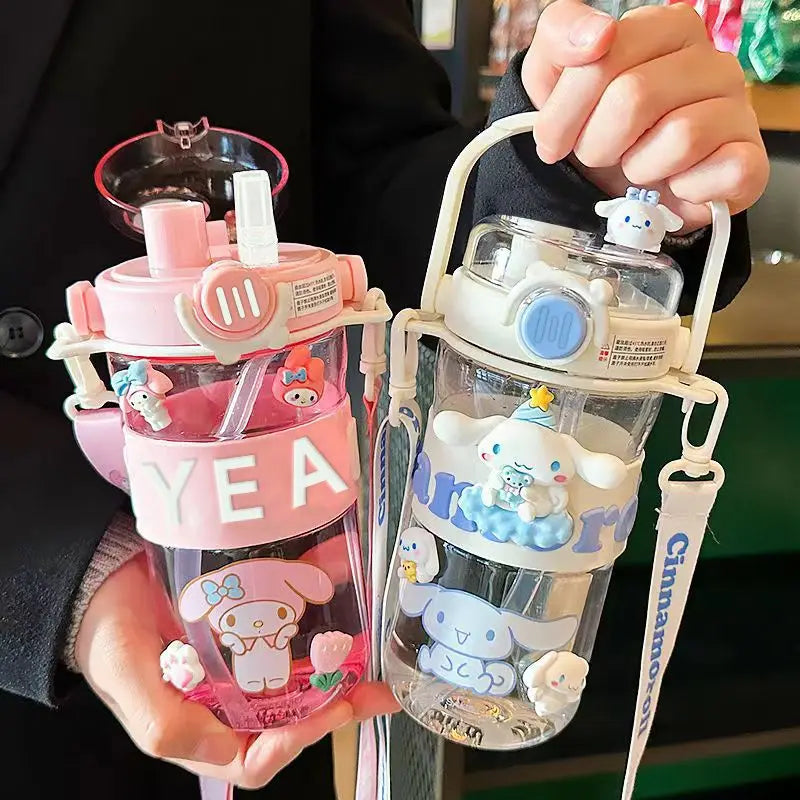 Kuromi Kawaii Kids Water Bottle Large Capacity Cup
