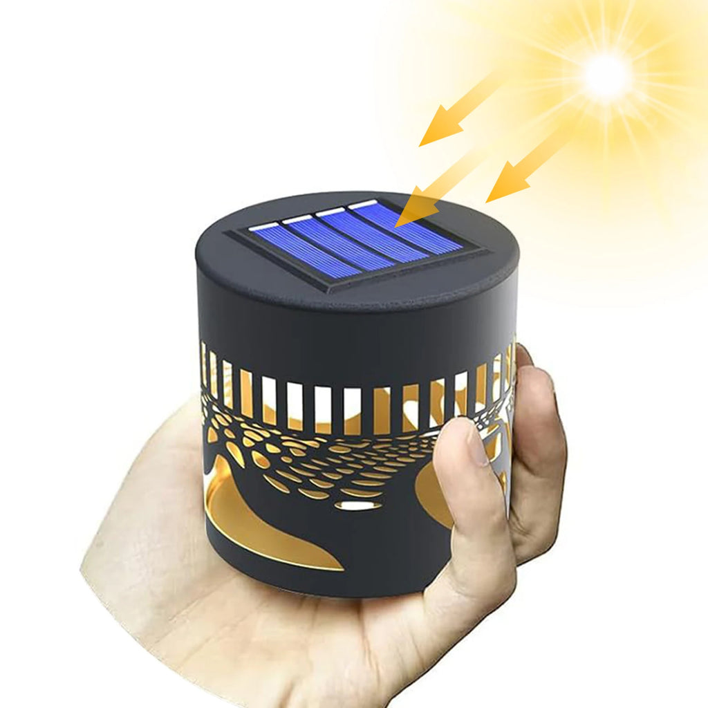 Solar Mandala Fence Light Waterproof LED Wall Light for Garden & Patio
