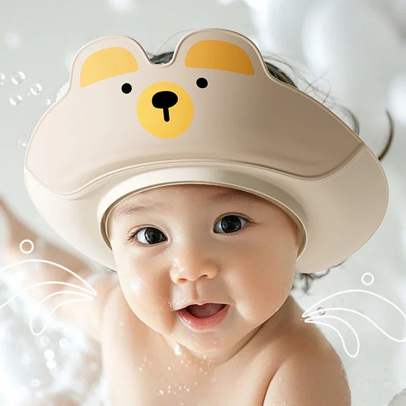 Dinosaur Baby Shower Cap Adjustable Waterproof Bath Visor