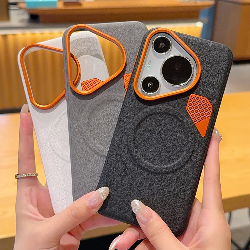 Magnetic Leather Case for Huawei Pura 90 Pro Max 80 70 Ultra Pro Plus Secondary image
