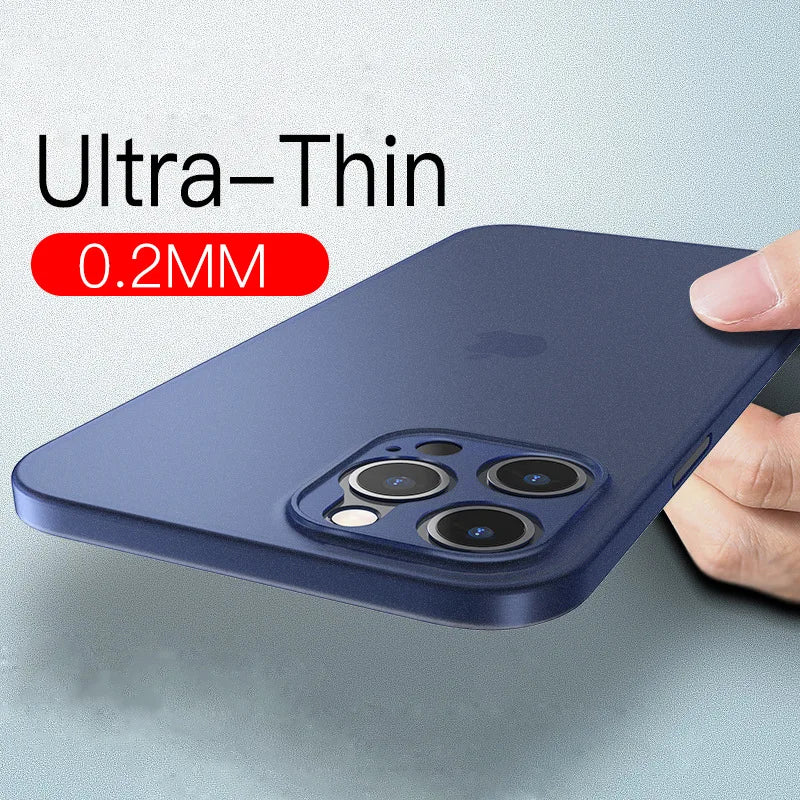 Ultra Thin Matte PP Case for iPhone 11 12 13 14 15 16 17 Pro Max