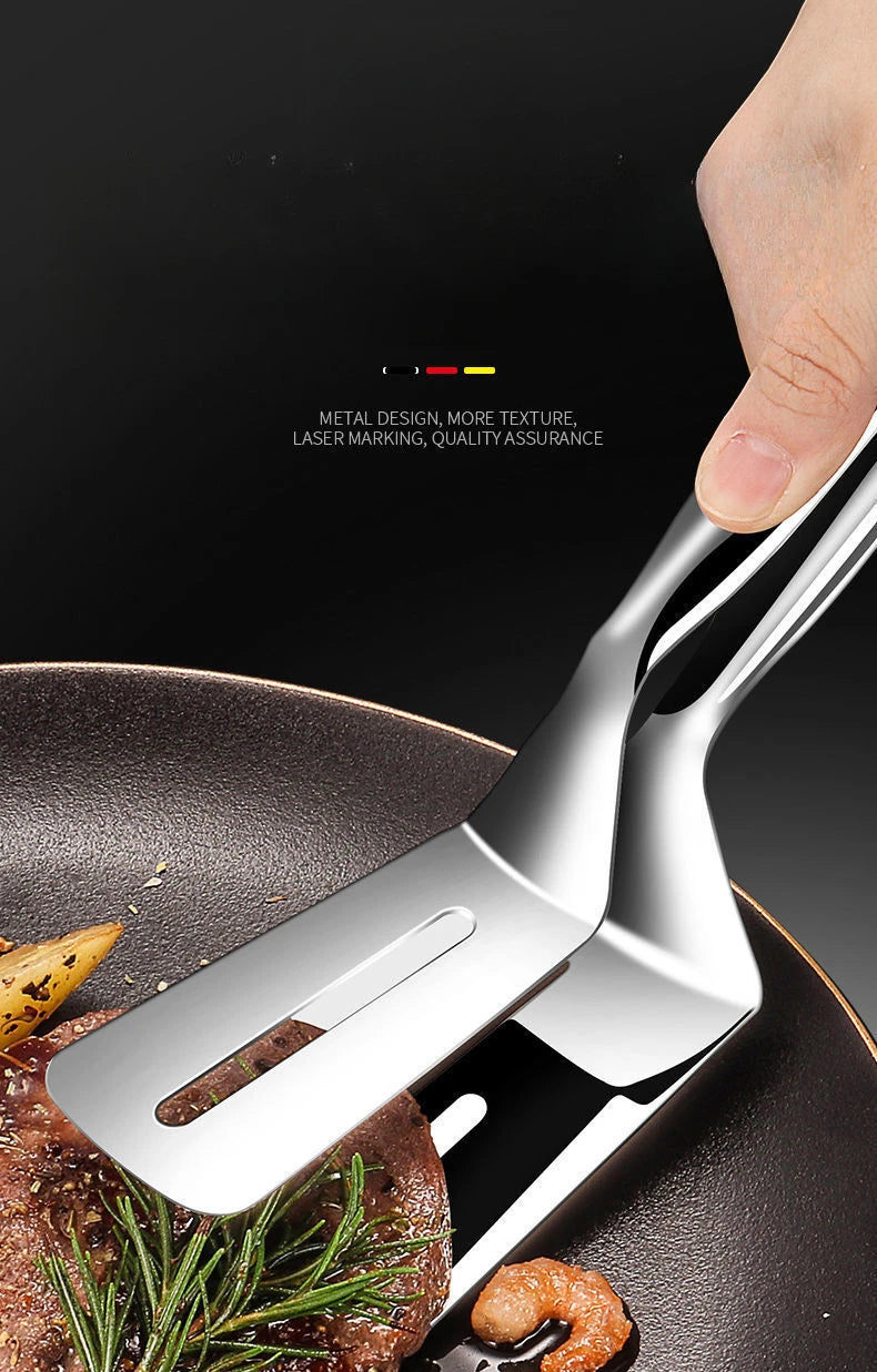 304 Stainless Steel Kitchen Tongs UK Steak BBQ Food Clip Tool