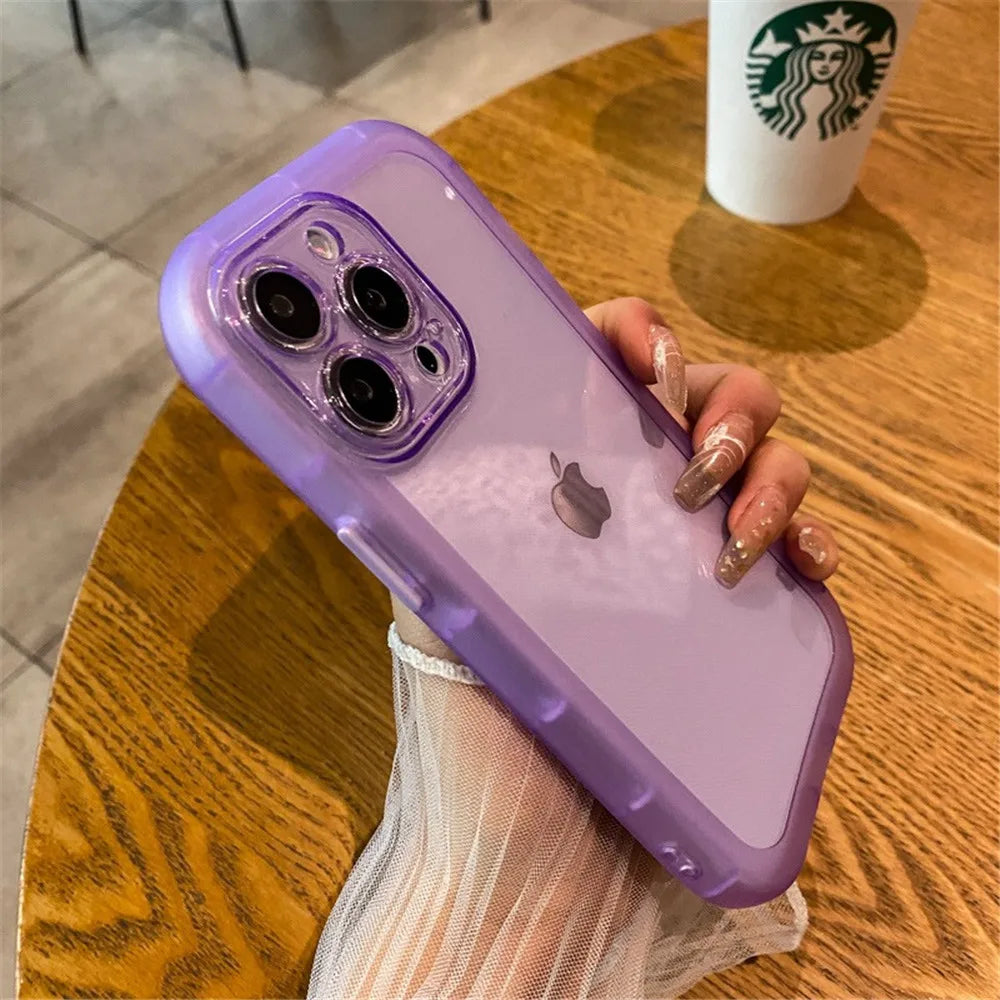 Clear Shockproof Bumper Silicone Case for iPhone 16 15 14 13 Pro Max