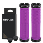 Ergonomic MTB Bike Grips Bilateral Lock Non-Slip Shockproof Rubber