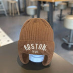 Boston Baby Beanie Hat Warm Knitted Winter Cap for Kids