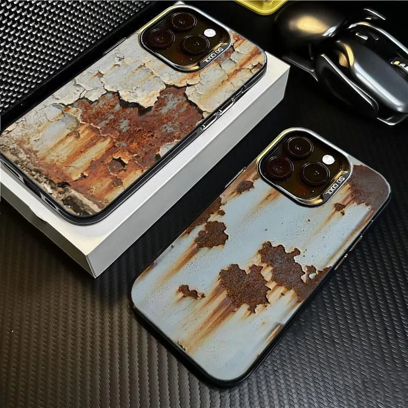Rust Art Shockproof Case for iPhone 11 12 13 14 15 16 17 Pro Max