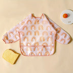 Waterproof Baby Bib Long Sleeve Apron for Feeding & Drawing