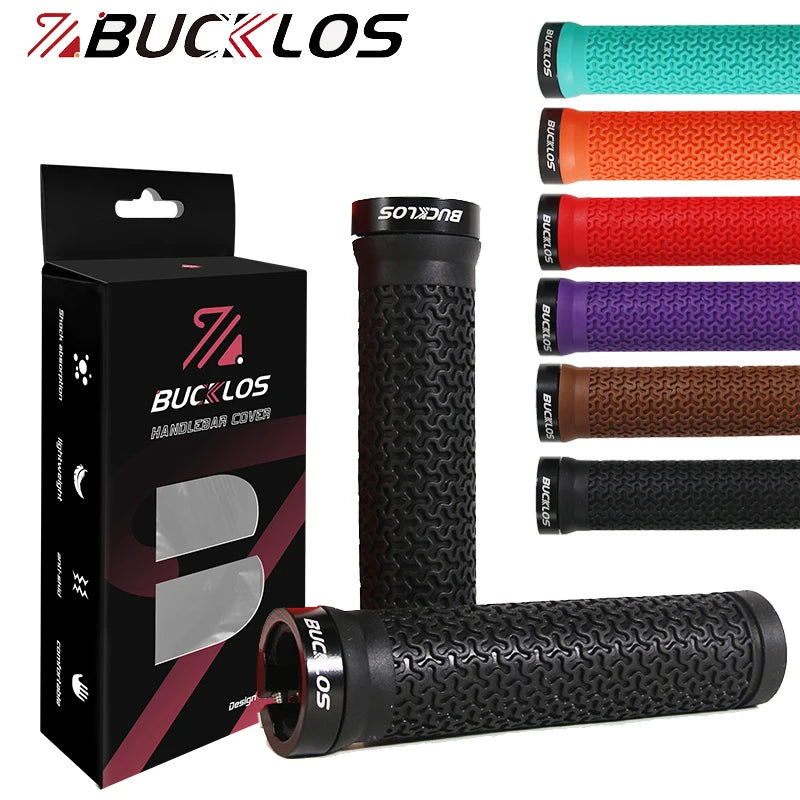 MTB Handlebar Grips Lock-On Anti-Slip Soft Rubber Shock Absorb