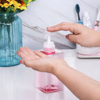 650ML Square Soap Dispenser Clear Liquid Shampoo & Lotion Pump Bottle