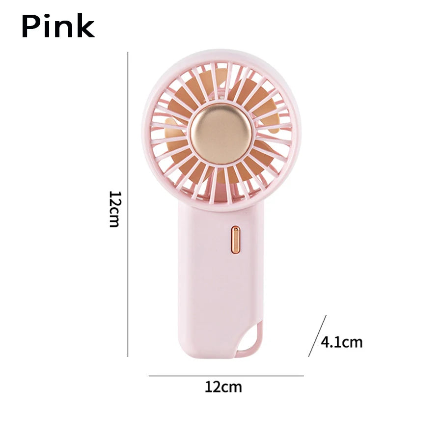 MEET SUN Mini Handheld Fan UK 3-Speed USB Rechargeable