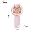 MEET SUN Mini Handheld Fan UK 3-Speed USB Rechargeable