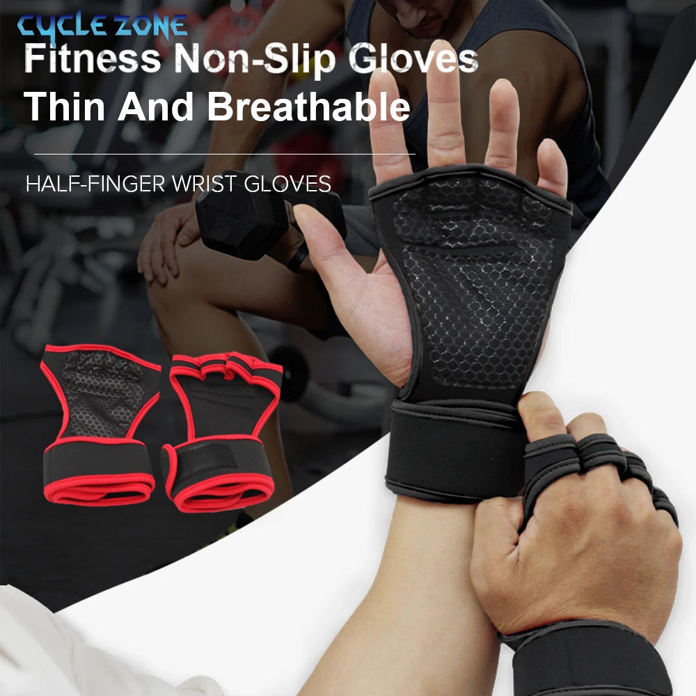 Workout Gloves Half Finger Wrist Wrap Gym Weight Lifting Cycling Main image