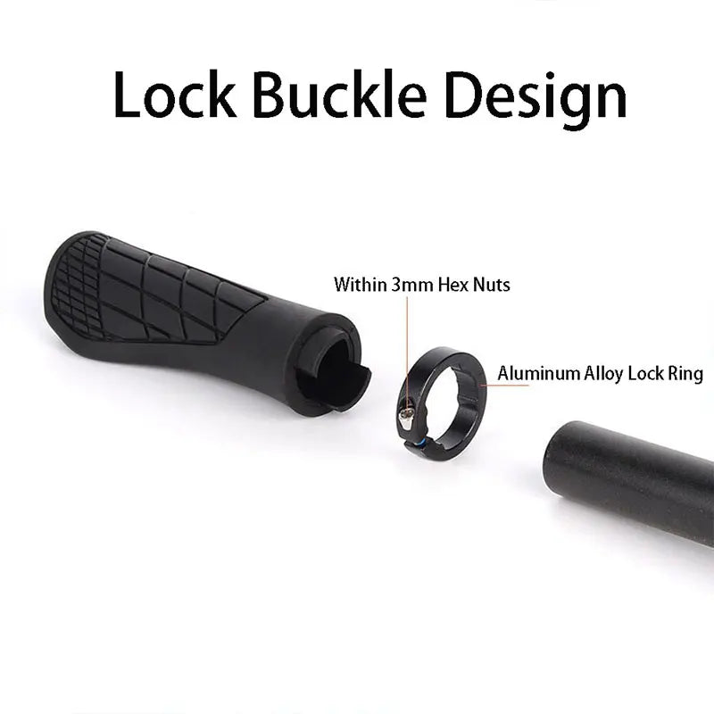MTB Lock-On Bike Handlebar Grips Ergonomic Anti-Slip Shockproof