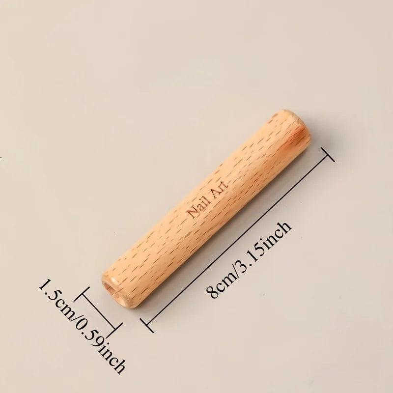 Professional Nail Art Brush Set Wooden Grip Gel Polish Painting Tools