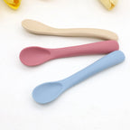 3PCS Baby Silicone Soft Spoon Set for Infant Feeding