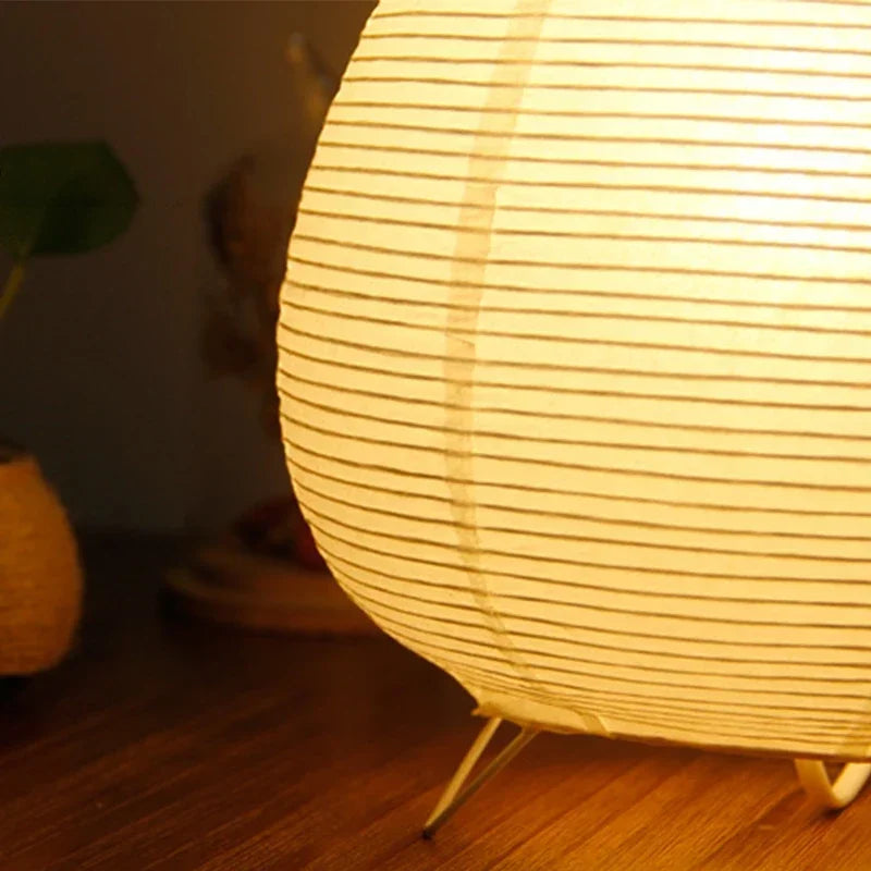Japanese Lantern LED Table Lamp for Bedroom & Living Room