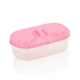 Double Compartment Food Storage Box Sealed Plastic Snack Lunch Container