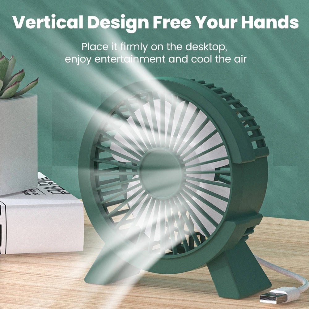 Mini USB Rechargeable Table Fan Portable Desk Fan