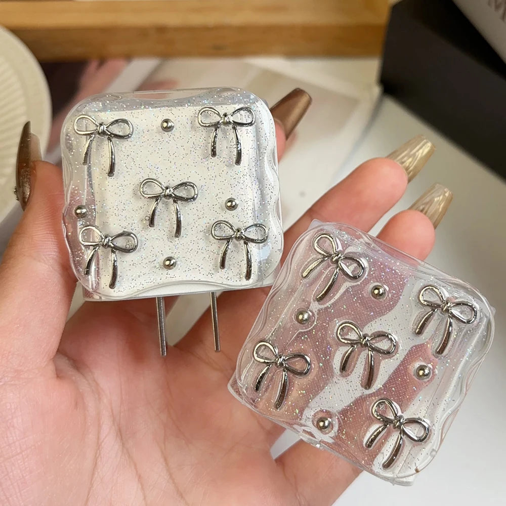 Transparent Bow Charger Case for iPhone 18W/20W