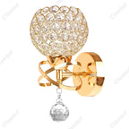 European Crystal Wall Lamp Elegant Bedside Sconce