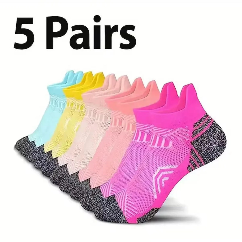 5 Pairs Men Ankle Socks Breathable Lightweight Casual Summer Trendy