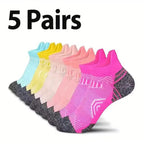 5 Pairs Men Ankle Socks Breathable Lightweight Casual Summer Trendy
