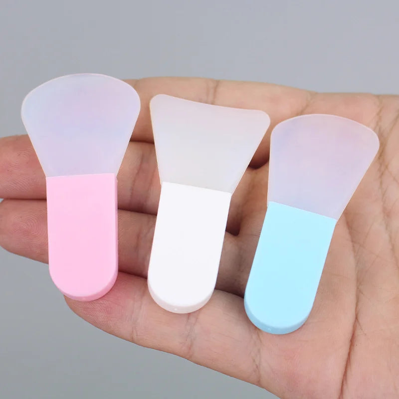 Flat Silicone Facial Mask Brush Shapes DIY Mud Film Applicator
