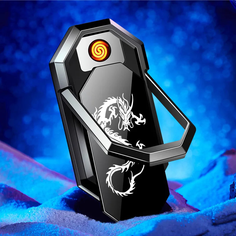 Phone Holder with Lighter - Portable USB Rechargeable Design