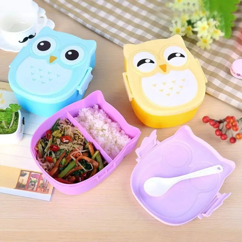 Portable Children Lunch Box Cartoon Bento Food Container with Cutlery Set Main image