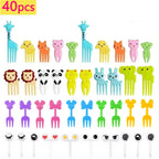 Mini Animal Fruit Fork Picks for Kids Bento Lunch Box Decoration Set