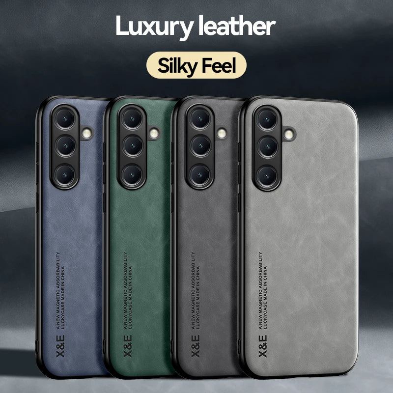Luxury Leather Slim Case for Samsung Galaxy S21 S22 S23 S24 S25 S26 Main image