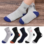 5/10 Pairs Men's Basketball Crew Socks Breathable Odor-Control