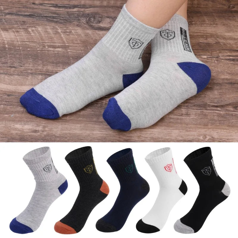 5/10 Pairs Men's Basketball Crew Socks Breathable Odor-Control