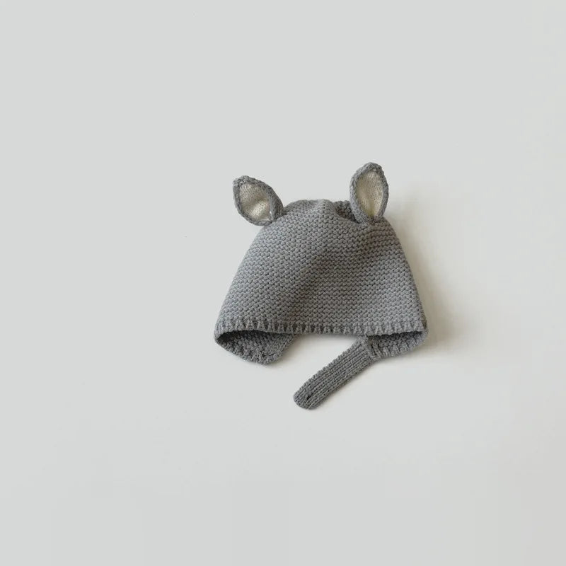 Baby Rabbit Ear Winter Hat Cute Knitted Wool Beanie
