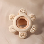 Baby Wooden Flower Teether Food Grade Silicone Toy