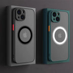 Luxury Armor Matte MagSafe Case for iPhone 12 13 14 15 16 17 Pro Max