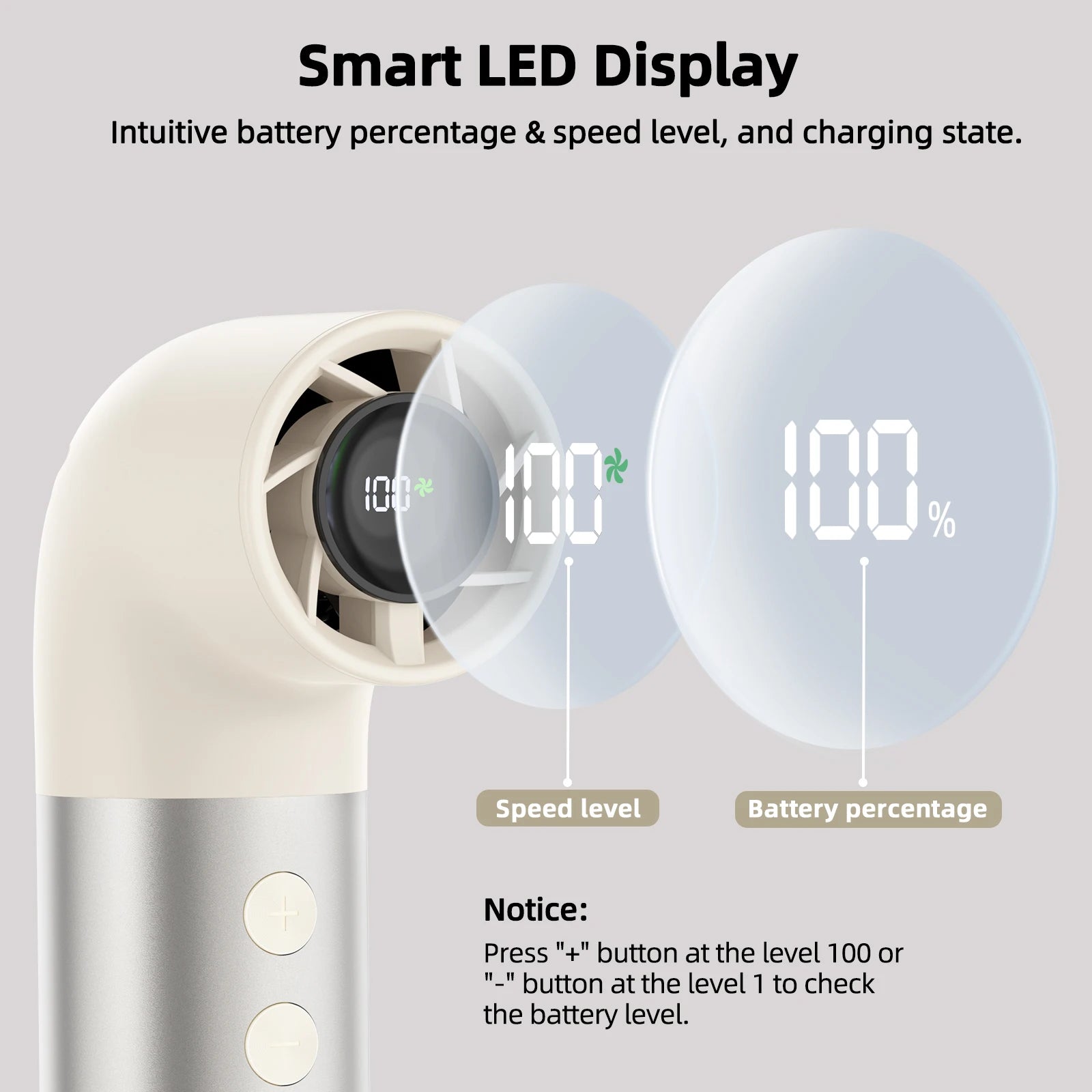 GOOJODOQ Mini Turbo Fan UK Ultra-Light High-Speed 12m/s Fan